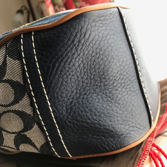 Rare Coach 10810 Denim Patchwork Handbag - Picture 7 of 8